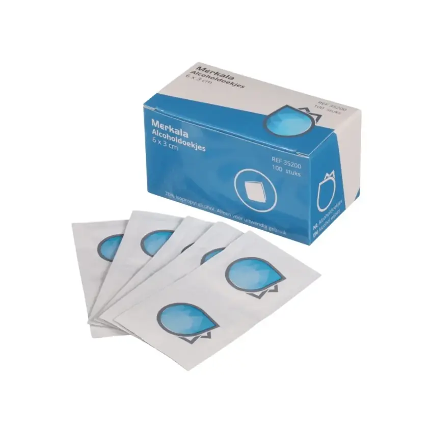 Alcohol wipes 6x3cm (100 pieces)